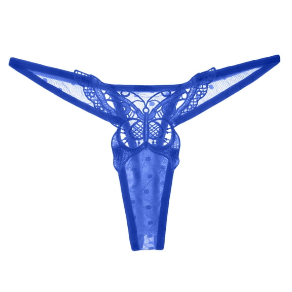 Lingerie for Women Butterfly Embroidered Transparent Low Waist Simple Thongs Underwear Babydoll Breathable Panties