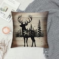 thumbnail image 2 of COMIO HUYAW Woodland Wild Animal Wolf Elk Bear Deer Forest Camping Throw Pillow Covers, Wildlife Lover Camper Gifts for Men Women, Wildlife Rustic Pillow Cases, 2 of 5