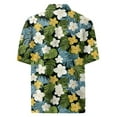 thumbnail image 5 of Hawaiian Mens Shirts Short Sleeves Printed Button Down Shirts Summer Beach Mens Shirts Clearance 09-Dark Green 4XL, 5 of 5