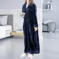 thumbnail image 6 of Abbraccia Sweatshirt Homewear Winter Loungewear Zipper Lounger Robe Women, 6 of 9