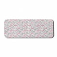 thumbnail image 1 of Butterfly Computer Mouse Pad, Sketch Style Animals Leaves Abstract Nature Depiction Romantic Swirls Lines, Rectangle Non-Slip Rubber Mousepad Large, 31" x 12", Grey Pink White, by Ambesonne, 1 of 2