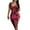Pink, variant on Casual Dresses For Womens Casual Sexy Butterfly Print Round Neck Strappy Sleeveless Print Casual Bodycon Lady Dress Beachwear