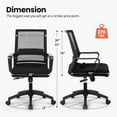 Neo Chair MB7 Ergonomic Mid Back Adjustable Mesh Home Office Computer