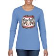 thumbnail image 1 of Baseball Mom Jaguar Print Sports Womens Graphic Long Sleeve T-Shirt, Light Blue, Large, 1 of 5