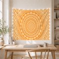 thumbnail image 5 of Orange Floral Mandala with Ornate Scroll Border, Peaceful Boho Art for Mandala Lovers, Bohemian Wall Decor, Housewarming Gift, Tapestry Wall Hanging for Bedroom and Living Room, 5 of 7