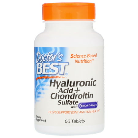 Doctor's Best Hyaluronic Acid + Chondroitin Sulfate with BioCell Collagen, 60 (Best Way To Store Acid)