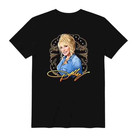 Men's Funny Vintage Dolly T-Shirt Country Music Legend Tshirt Short Sleeve Crewneck Graphic Tees Fall Fashion Tops L
