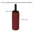 thumbnail image 2 of Uxcell 500ml Neoprene Carrier Glass Bottle Sleeve Water Bottle Sleeve Burgundy 2 Pack, 2 of 5