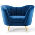 thumbnail image 4 of Modway Opportunity Performance Velvet Armchair in Navy, 4 of 8
