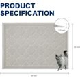 thumbnail image 2 of IGUOHAO Cat Litter Mat Jumbo, Kitty Litter Trapping Mess Mat Premium Durable Soft PVC Rug, No Phthalate, Urine Waterproof, Washable, Scatter Control, Litter Box Pad, 2 of 6