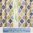 thumbnail image 6 of Yesfashion Quatrefoil Tier Curtains , Set of 2 Moroccan Tile Printed Short Bathroom Window Curtain, Cotton Blend Half Window Curtains, 6 of 7