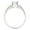 thumbnail image 4 of Solitaire Engagement Ring for Women - 1.5ct Natural Aquamarine in 14K White Gold Promise Ring, 4 of 5