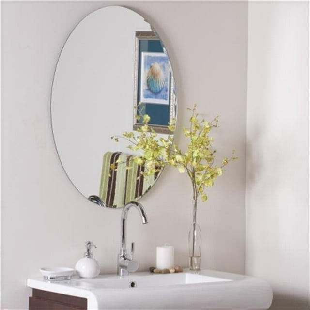 Decor Wonderland SSM3002 Miroir Ovale Biseauté Sans Cadre