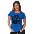 thumbnail image 3 of 4 out of 3 Struggle Math Nerd Humor Womens Slim Fit Graphic Tee Brisco Brands X, 3 of 5