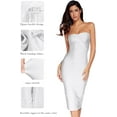 thumbnail image 4 of Women's Midi Cocktail Dresses Strapless Bandage Bodycon Dress Wedding Party Dress, 4 of 4