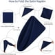 thumbnail image 2 of Juego de 12 servilletas cuadradas de satén, servilleta de seda brillante, servilleta de tela suave y lisa para decoración de banquetes de boda, azul marino, 15,7 x 15,7 pulgadas, 2 of 5