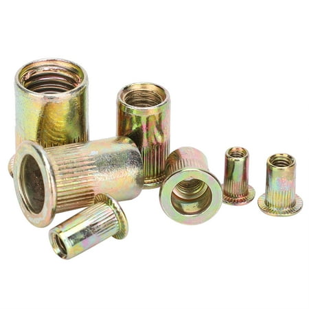 

Ymiko 128Pcs Steel Rivet Nut Color‑Plated Zinc Boxed M3/4/5/6/8/10/12 Combination Vertical Thread M3/4/5/6/8/10/12 Rivet Nut Color-Plated Zinc Nut
