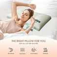 thumbnail image 4 of Luxury Down Pillow Queen Size 100% Cotton Shell Hotel Collection Bed Pillow for Sleeping Soft Support Medium Firm Down Surrounded Feather Pillow 20x30 inches 1 Pcak, 4 of 8