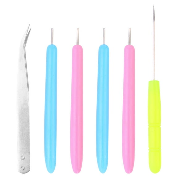 Raindrops 6pcs Paper Rolling Tools Set Quilling Needle Pen for Art Craft DIY