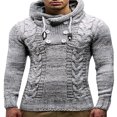 thumbnail image 1 of WILLBEST Sudaderas De Hombre Sudaderas De Punto para Hombre Suéteres Casuales De Cuello Alto De Manga Larga XGrande, 1 of 6