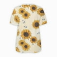 thumbnail image 4 of Hauts d'Été Grande Taille à Manches Courtes pour Femmes Mode Décontractée Confortable Col en V Zip Imprimé Blouse à Manches Courtes Col en V T-Shirt Femmes en Solde, 4 of 5