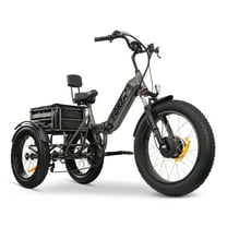 GOBIKE Forza Electric Bike, Electric Tricycle For Adults, 3 Wheel Bicicleta Electrica Para Adultos,750 W 24*4" Fat Tire E Bikes,10AH Battery Up To 40 Miles Per Charge, 20 Mph Ebike