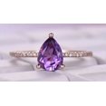 thumbnail image 1 of Natural Amethyst Ring,14k Rose Gold,Christmas Gift For Beloved, 1 of 6
