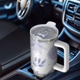 thumbnail image 6 of Floral 40oz Tumbler– Stainless Steel Insulated Tumbler with Handle and Straw, Large Capacity Travel Cup for Hot & Cold Drinks,Thanksgiving,Christmas, Spring,Flower, 6 of 6