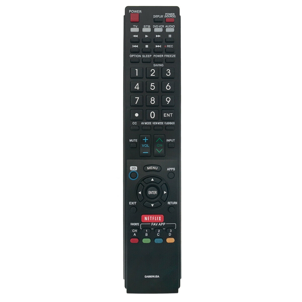 New GA890WJSA Remote for SHARP TV GB118WJSA GB004WJSA GA935WJSA