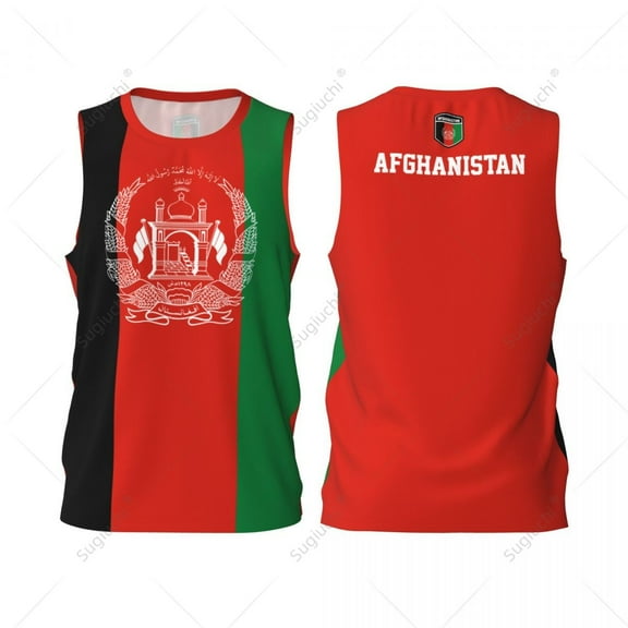Afghanistan Flag Basketball Sports Jersey Men Women Boys Running Bike Tennis Fitness Sleeveless tshirt Custom Name Nunber