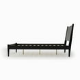 thumbnail image 7 of Camaflexi Mid Century Platform Bed Wood Panel Bed Frame with Headboard, Queen, Black, 7 of 7