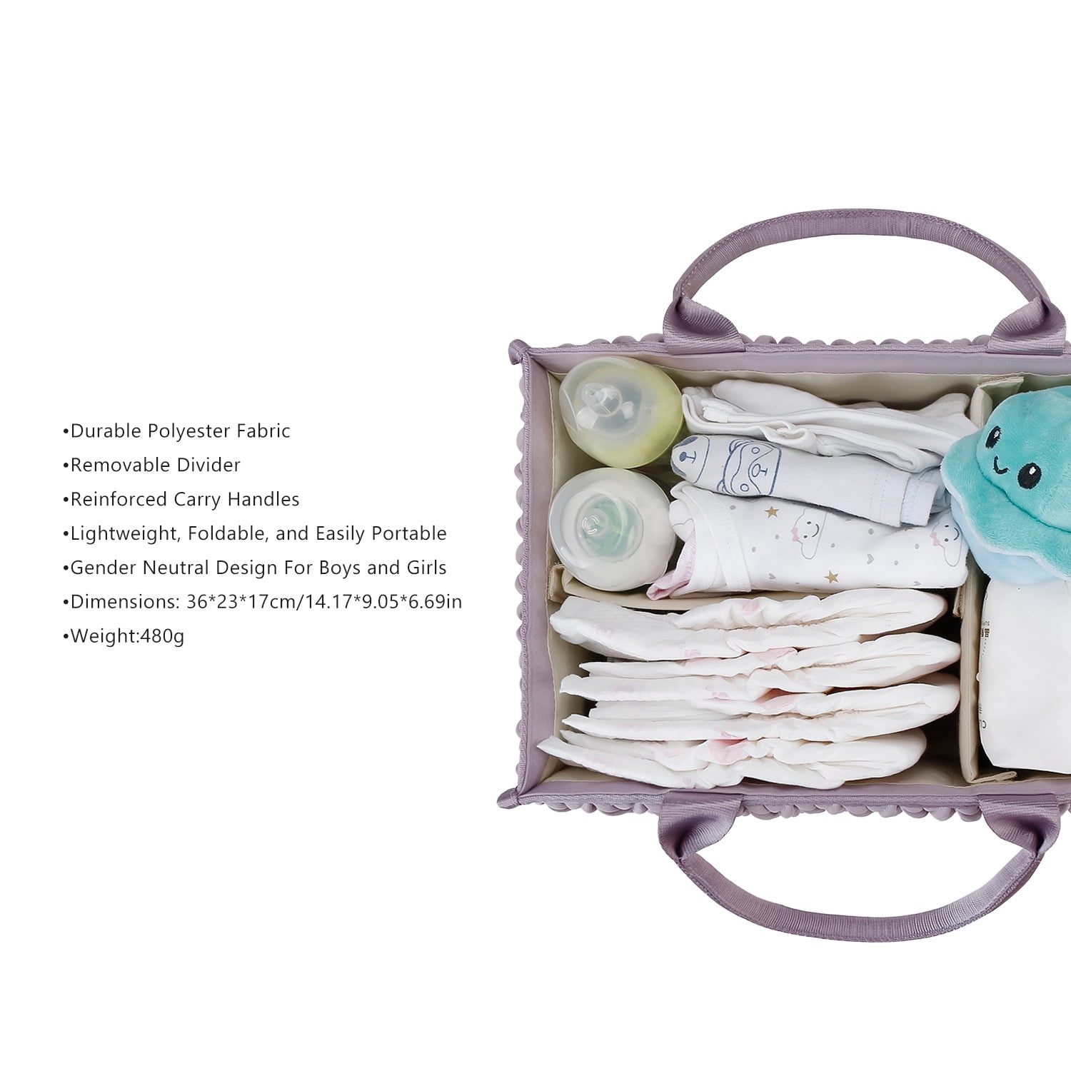 SPEKSEE Portable Diaper Storage Basket: Large Capacity, Water-Resistant, and Organized for Mom Essentials