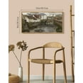 thumbnail image 5 of Drsoum Vintage Wall Art French Town Country Landscape Painting Retro Countryside River Scenery Farmhouse Kitchen Living Room Decor 8x16in Natural Framed, 5 of 7