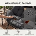 thumbnail image 6 of RADIATA Water Resistant Steel Double Egg Chair with Ottomans and Footrests, Gray, 6 of 9