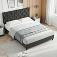 thumbnail image 6 of Danolapsi Queen Bed Frame Upholstered Platform with Headboard and Strong Wooden Slats,Linen Fabric Upholstered Bed Frame with Adjustable Headboard,Anti-Slip and Noise-Free,No Box Spring Needed, 6 of 9