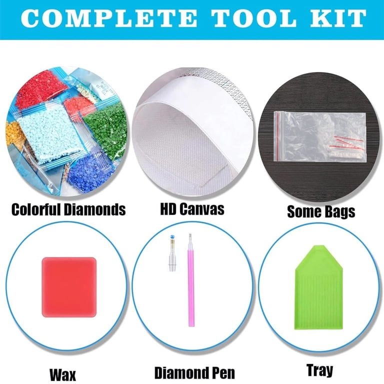 Diamond Painting Kit, Beach Floral, 13.8x13.8in, Full Round photo 4
