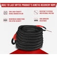 thumbnail image 4 of 1"x30' Kinetic Recovery Rope w/ Velcro Strap & tote bag - 33,900 LBS Red & Black - Heavy Duty Kinetic Energy Tow Rope - Offroad Snatch Strap for Truck, SUV, UTV, ATV, Car, Tractor, 4 of 9