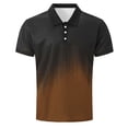 thumbnail image 4 of DayScoop Plus Size T-Shirt for Men Fashion TShirt Summer Casual Print Short Sleeved Half Button Turndown Collar Breathable Oversize Tops Tees, 4 of 5