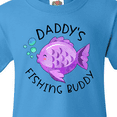 thumbnail image 4 of Inktastic Daddy's Fishing Buddy with Cute Purple Fish Youth T-Shirt, 4 of 5