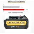 thumbnail image 5 of 4 Packs Replacement for Dewalt 20V Battery 5.0Ah, Compatible with Dewalt 20V Max Tools, High-Capacity Li-ion Battery with Overcharge Protection, 5 of 5