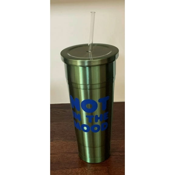 Essentials 25Oz Double Wall Stainless Steel Vacuum Straw Tumbler Not In The Mood