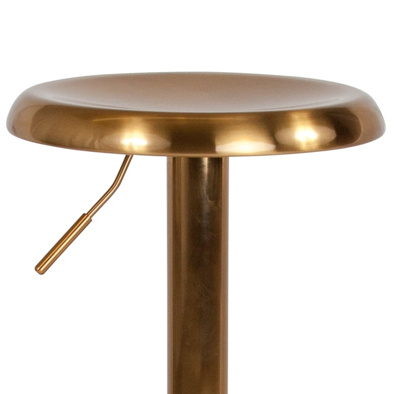 FLYZC Lot De 2 Tabourets De Bar Pivotants, Blancs Et Dorés, Tabourets