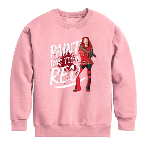 Descendants - Paint This Town Red Graphic Long Sleeve Fleece Sweatshirt