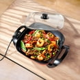 thumbnail image 3 of HIBIBUD 12 in Rectangular Electric Skillet with Glass Lid Non-Stick,Temperature Control, 3 of 7