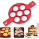 thumbnail image 1 of Zaloife Molde para Panqueques con Anillo de Huevo de Silicona Antiadherente, Moldes de Silicona para Moldes para Pasteles con 7 Agujeros, Moldeador de Huevos Antiadherente Rojo Reutilizable, Moldes, 1 of 5