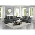 thumbnail image 5 of Lexicon Orofino Microfiber Upholstered Loveseat in Dark Gray, 5 of 7