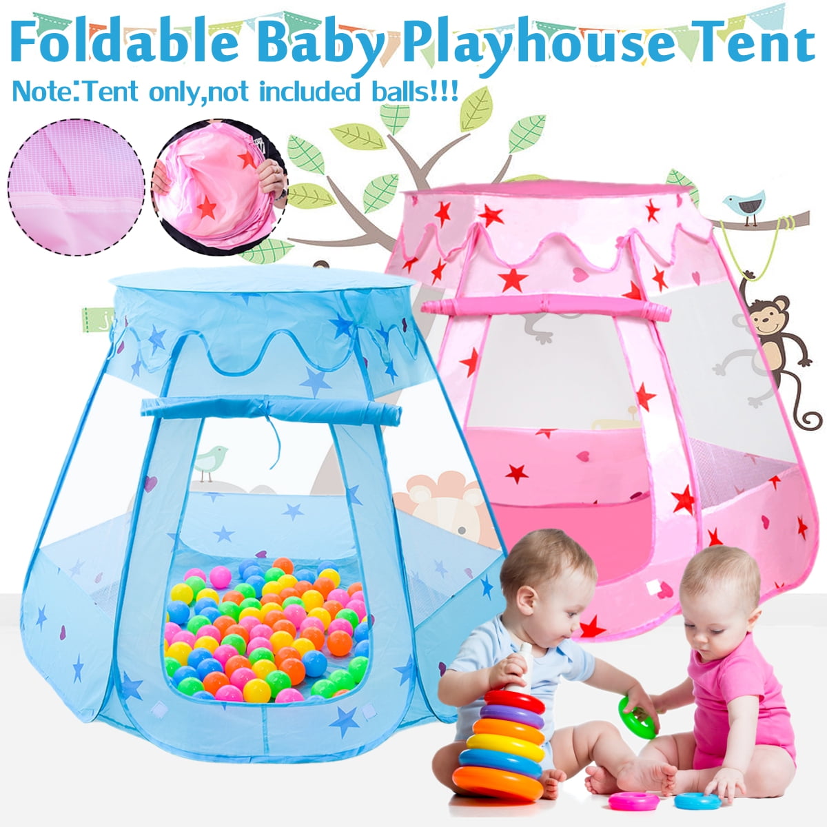 New Children Kid Ocean Ball Pit Pool Game Play Tent W/ Ball Indoor/Outdoor Gifts 