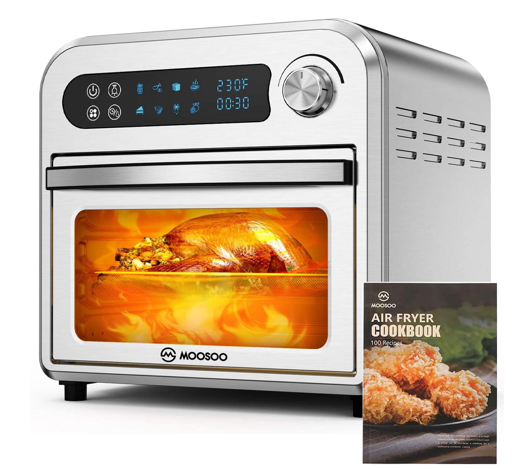 Rotisserie Oven 1500W Electric Air Fryer Oven 10.6-Quarts Air Oven Air Fryer 
