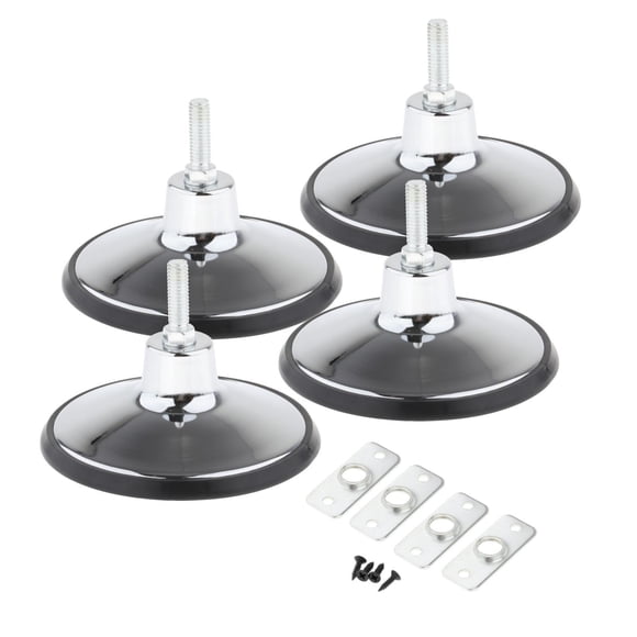 Maytalsory 4x Billiard Pool Table Leg Levelers Metal [Product]:Billiard Table Adjustable Leg Hardware for Football/Soccer Table silver