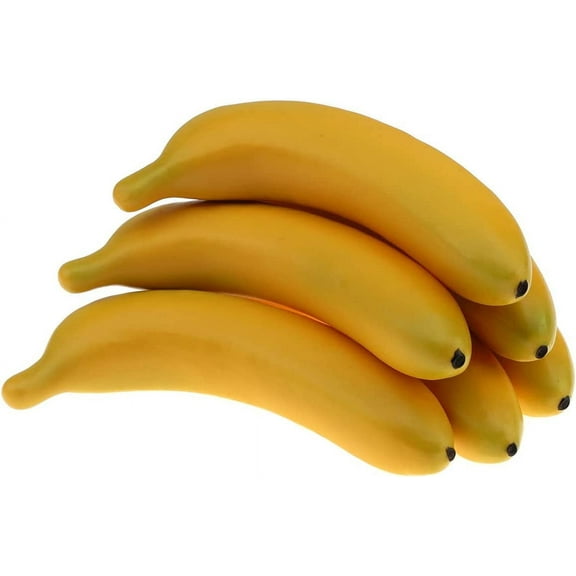 6pcs Artificial Banana Fake Fruit Decoration Lifelike Simulation Food Toys Home Party Christmas Display